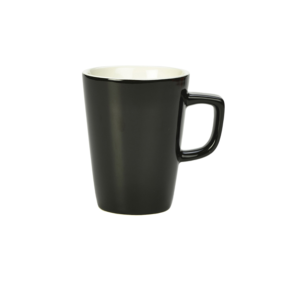Genware Porcelain Black Latte Mug 34cl/ 12oz