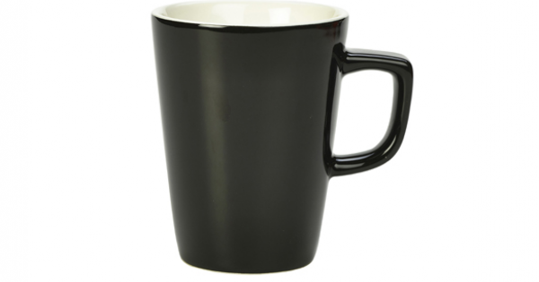Genware Porcelain Black Latte Mug 34cl/ 12oz