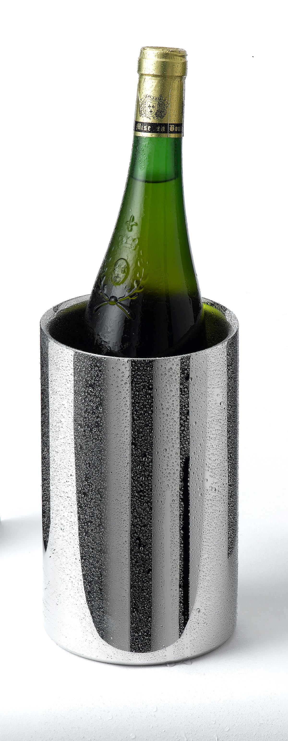 GenWare Polished Stainless Steel Wine Cooler - view 2