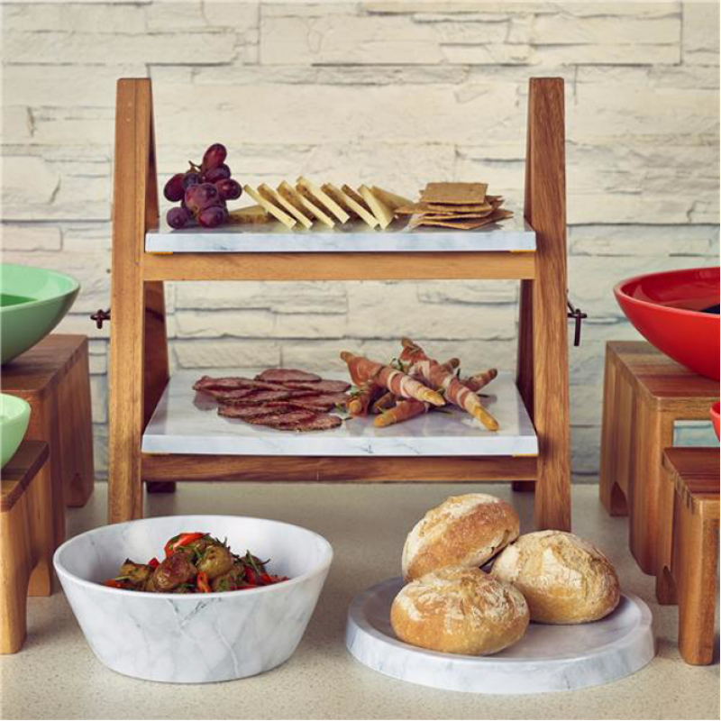 Acacia Wood Display Stand 38x30x40cm