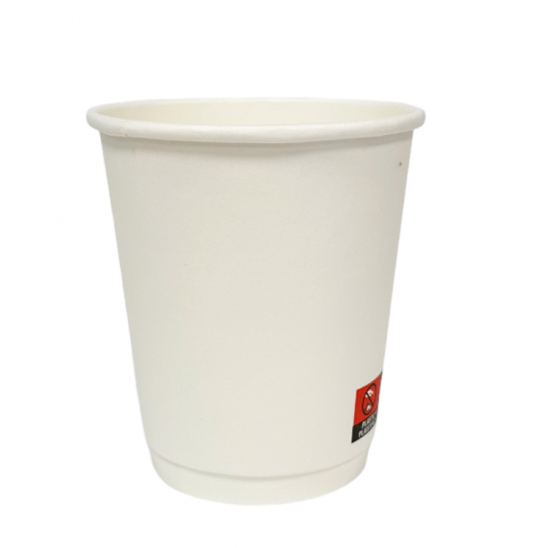 8oz White Matt DW PE Cup - EU (20 x 25\'s)