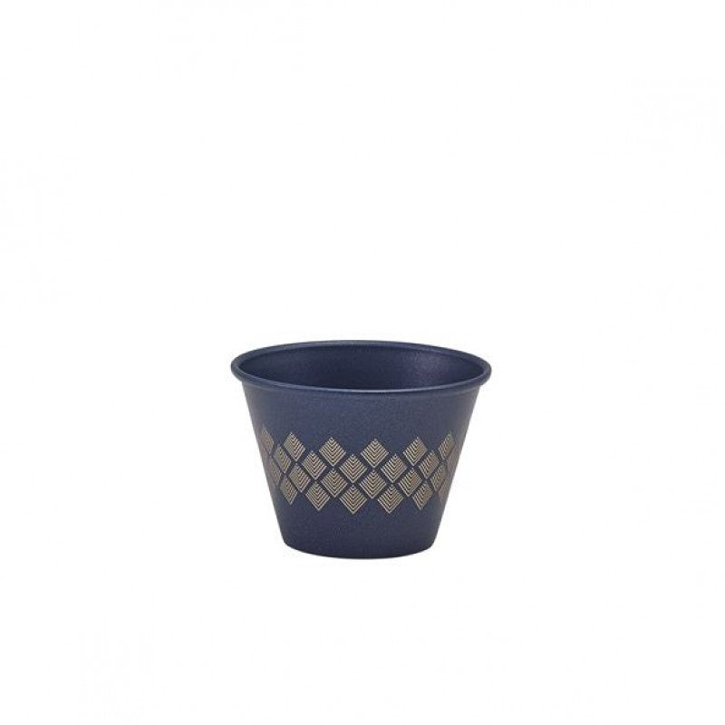 GenWare Metallic Blue Diamond Ramekin 71ml/ 2.5oz