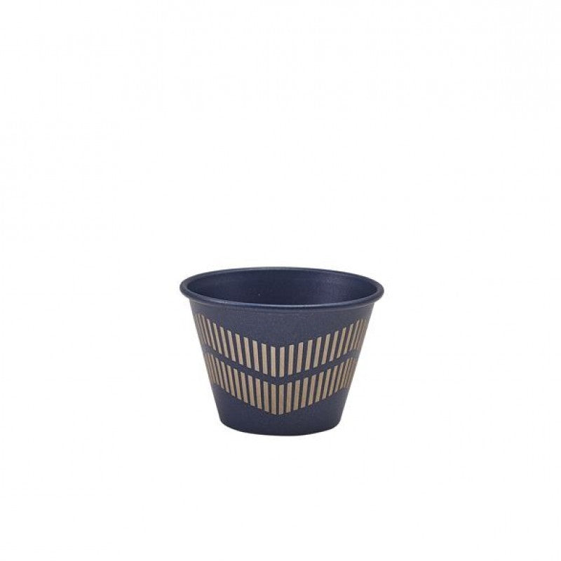 GenWare Metallic Blue Lined Ramekin 71ml/ 2.5oz