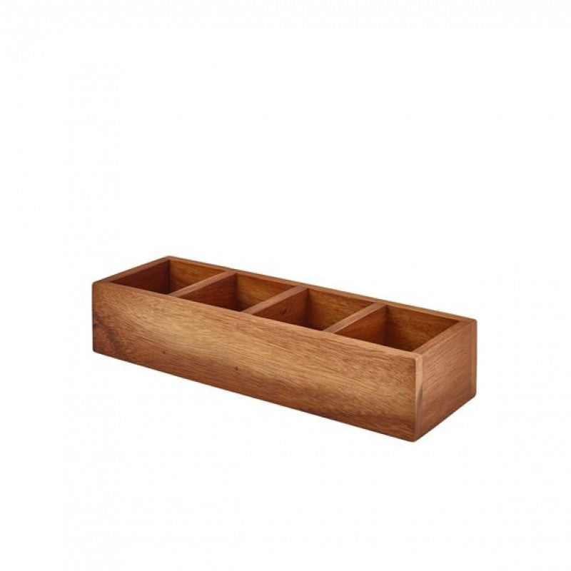 GenWare Acacia Wood Tea Box 30 x 10 x 6cm