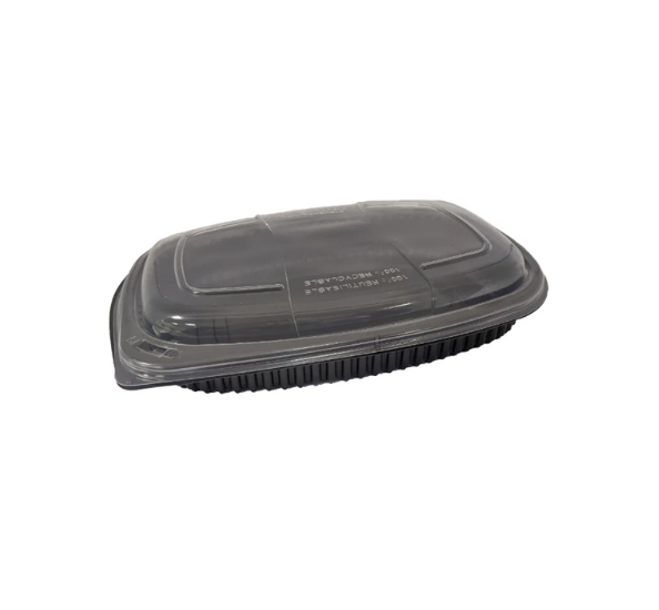 34oz 1-Compartment Microwaveable Cont & Lid Combo (4x40)