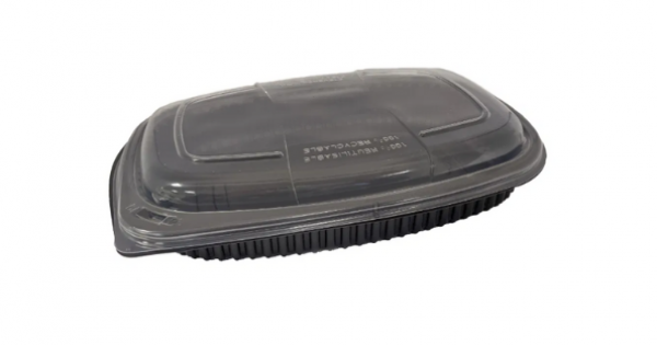 34oz 1-Compartment Microwaveable Cont & Lid Combo (4x40)