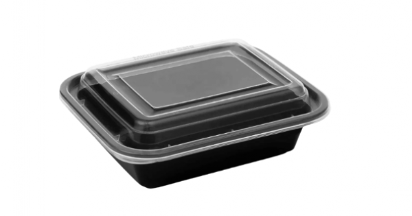 NEW 12oz Onyx PP black base & clear lid (6x25)