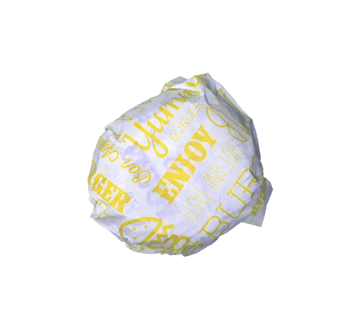 Yellow Compostable Burger Wrap 25x33cm (1000)