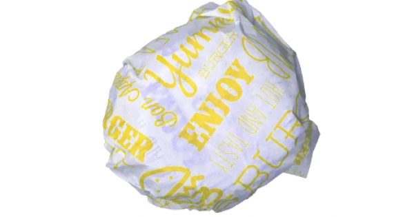 Yellow Compostable Burger Wrap 25x33cm (1000)