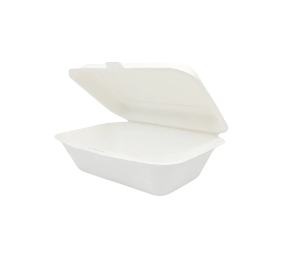 7" Bagasse Small Rectangle Meal Box (12x50's)