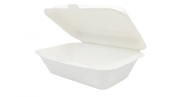7" Bagasse Small Rectangle Meal Box (12x50's)