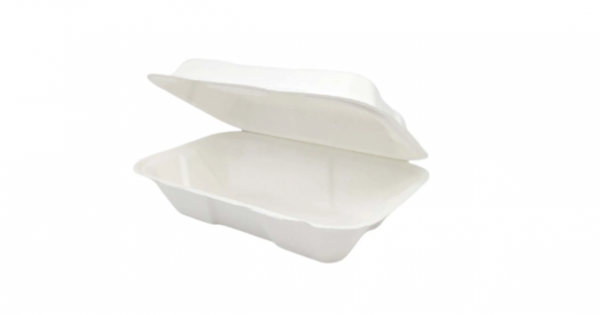 9x6x2" - 1 comp Bagasse Meal Box (1000ml) (5x50's)