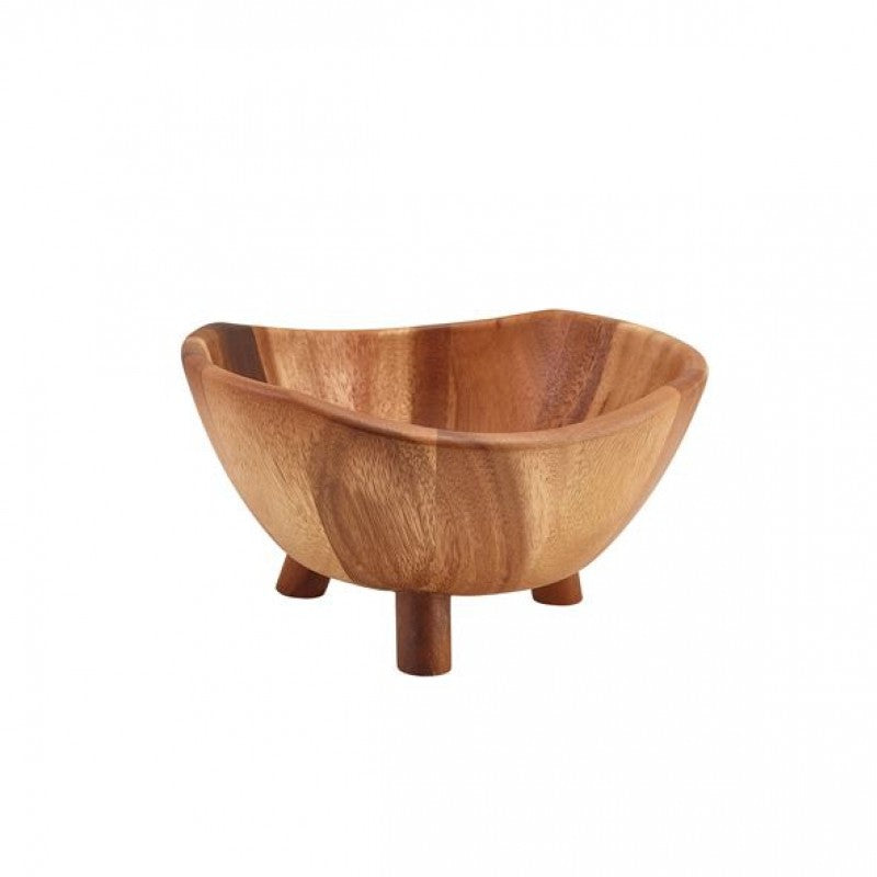 GenWare Acacia Wood Tripod Bowl 25cm