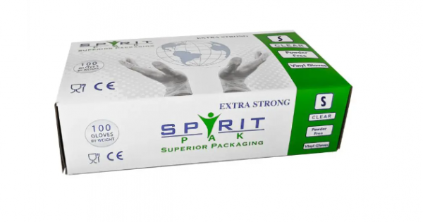 Spirit PF clear vinyl gloves XL (10x100)