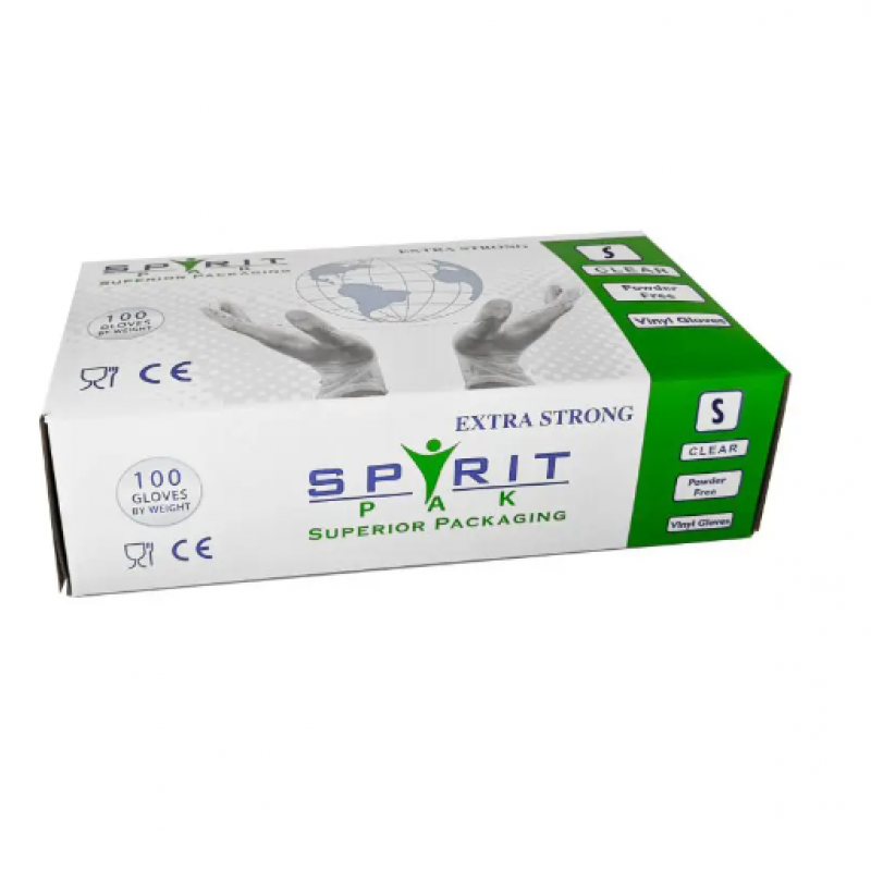 Spirit PF clear vinyl gloves XL (10x100)