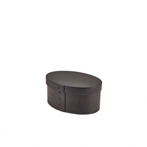 GenWare Black Wood Veneer Oval Bread Box