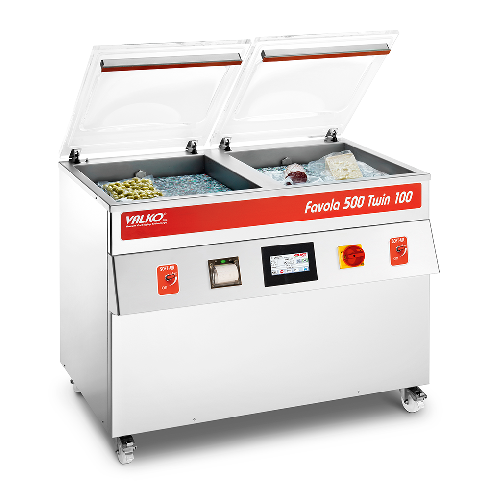 Chamber Vacuum Packaging Machine on Wheels, Digital, in Stainless Steel, Favola 500 Twin 100SL (FAVOLA 500 TWIN 100 SL)