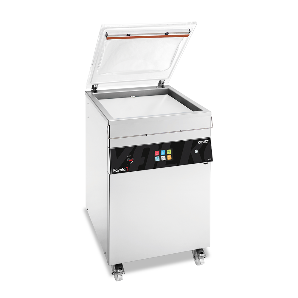 Chamber Vacuum Packaging Machine on Wheels, Touch, in Stainless Steel, Favola T MOB 560