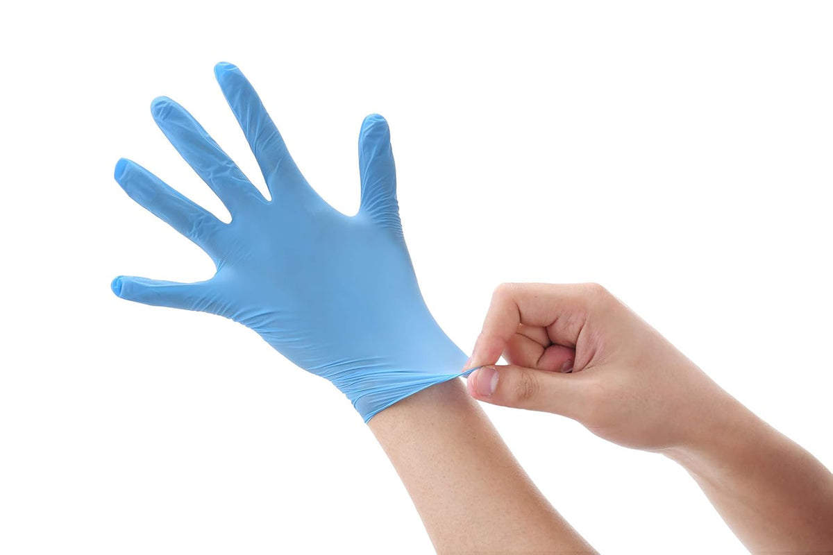 Blue Nitrile Gloves - Powder Free Medium (10x100)