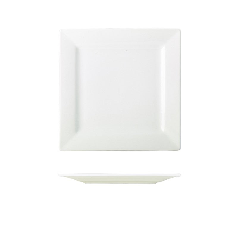 Genware Porcelain Square Plate 21cm/ 8.25"