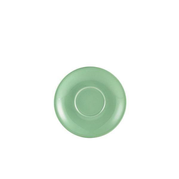 Genware Porcelain Green Saucer 13.5cm/ 5.25"