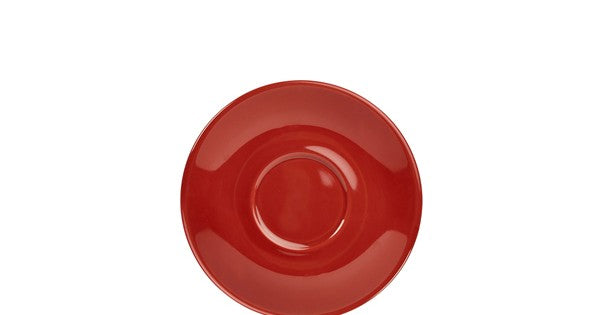 Genware Porcelain Red Saucer 13.5cm/ 5.25"