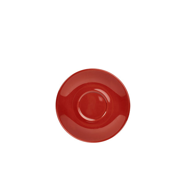 Genware Porcelain Red Saucer 13.5cm/ 5.25"