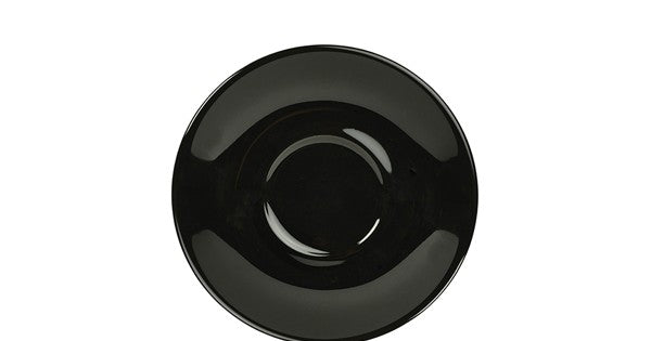 Genware Porcelain Black Saucer 16cm/ 6.25"
