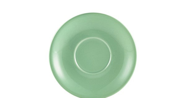 Genware Porcelain Green Saucer 16cm/ 6.25"