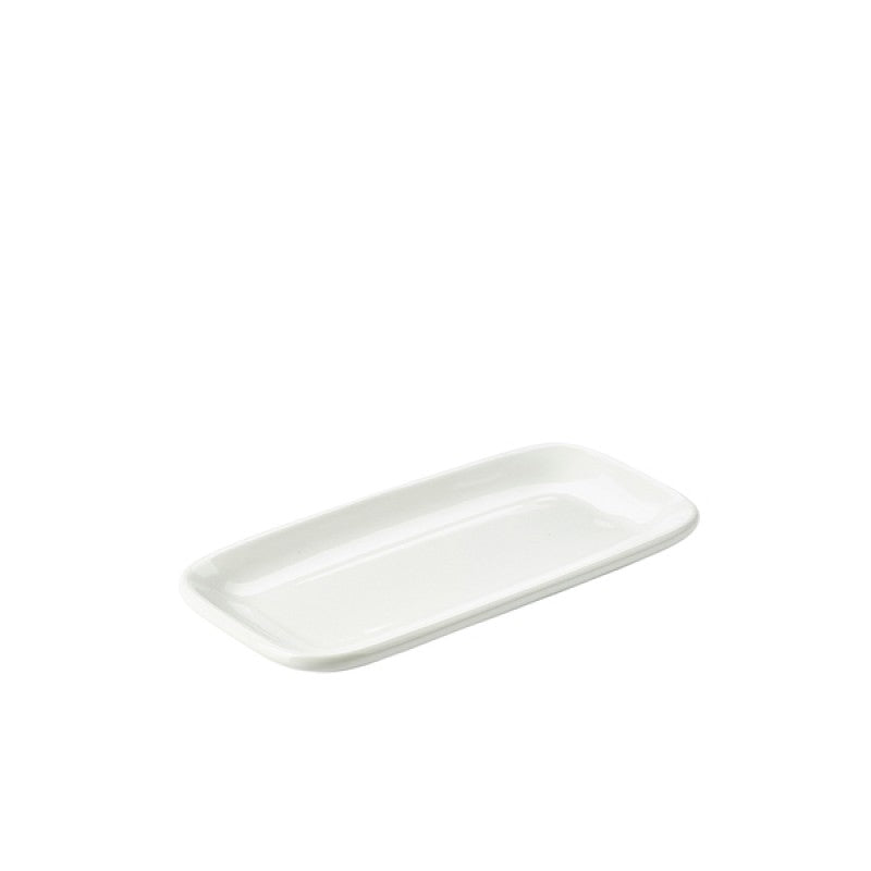 Genware Porcelain Rounded Rectangular Plate 24.5 x 12.5cm/ 9