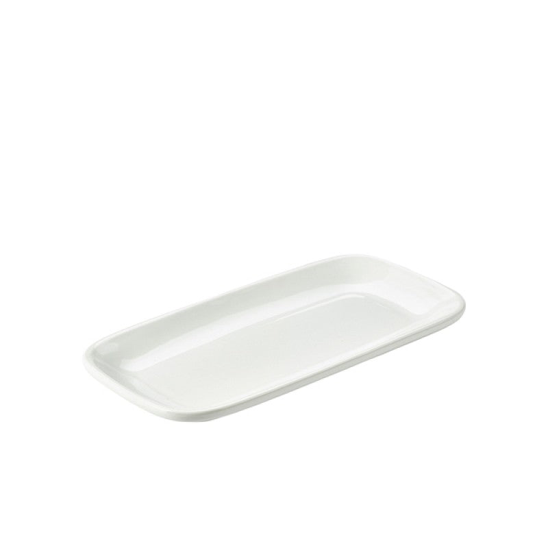 Genware Porcelain Rounded Rectangular Plate 29.5 x 15cm/ 11.
