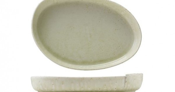 Kozo Porcelain Shiro Oval Plate 28cm
