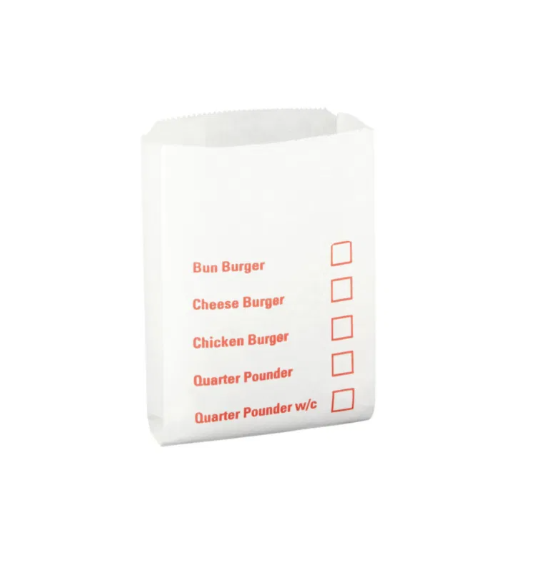 Burger Bag Tick Box 5x8x9 inch (1000)
