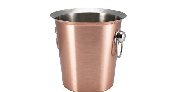 GenWare Copper Plated Wine Bucket With Ring Handles