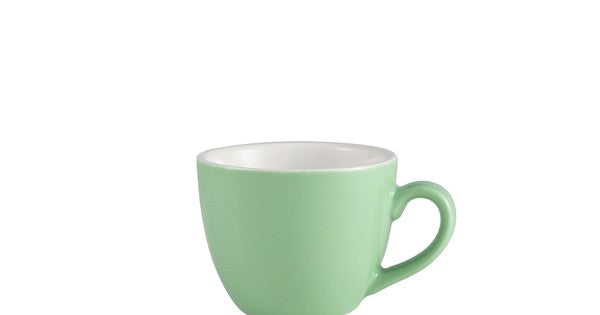 Genware Porcelain Green Bowl Shaped Cup 9cl/ 3oz