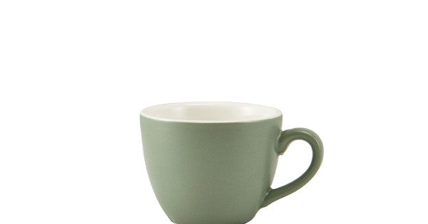 GenWare Porcelain Matt Sage Bowl Shaped Cup 9cl/ 3oz