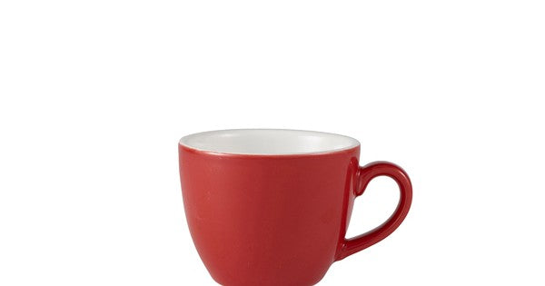 Genware Porcelain Red Bowl Shaped Cup 9cl/ 3oz