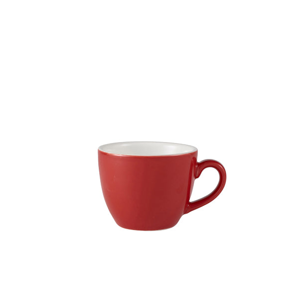 Genware Porcelain Red Bowl Shaped Cup 9cl/ 3oz