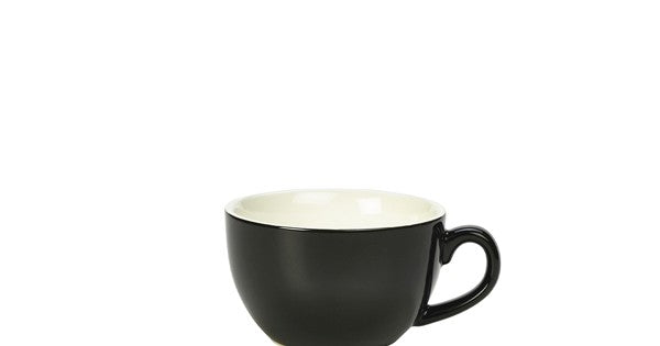 Genware Porcelain Black Bowl Shaped Cup 17.5cl/ 6oz