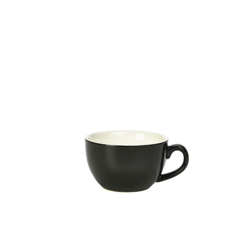 Genware Porcelain Black Bowl Shaped Cup 17.5cl/ 6oz
