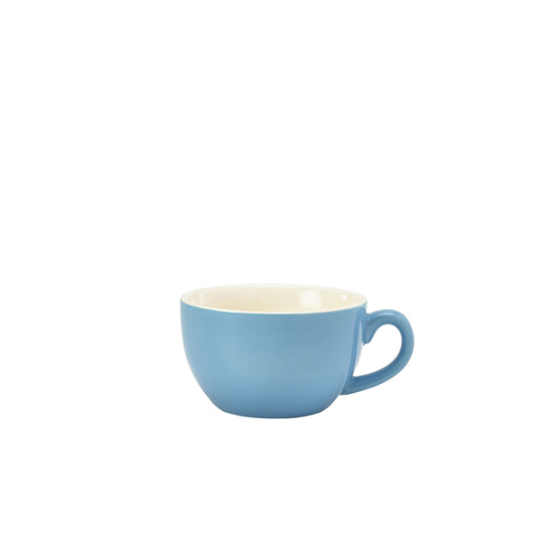 Genware Porcelain Blue Bowl Shaped Cup 17.5cl/ 6oz