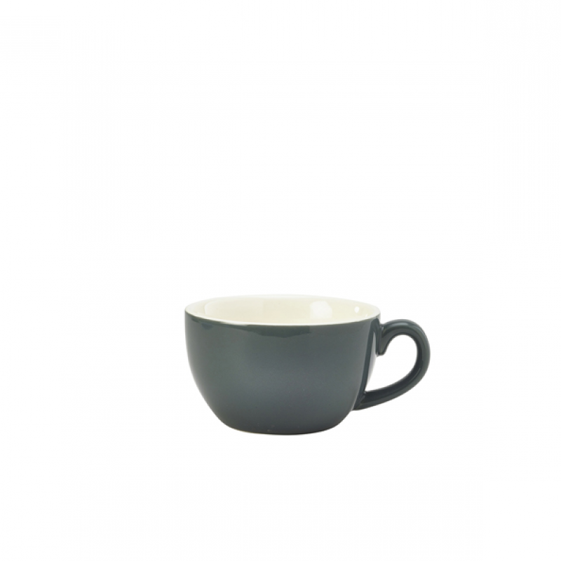 Genware Porcelain Grey Bowl Shaped Cup 17.5cl/ 6oz