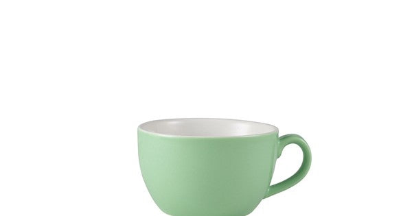 Genware Porcelain Green Bowl Shaped Cup 17.5cl/ 6oz