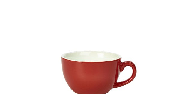 Genware Porcelain Red Bowl Shaped Cup 17.5cl/ 6oz