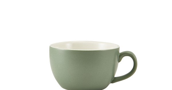 GenWare Porcelain Matt Sage Bowl Shaped Cup 25cl/ 8.75oz