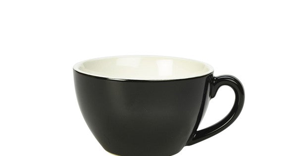 Genware Porcelain Black Bowl Shaped Cup 34cl/ 12oz