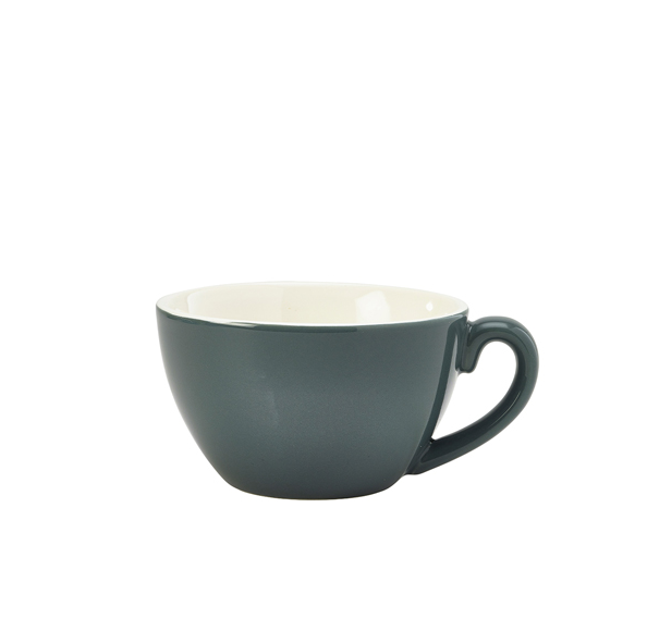 Genware Porcelain Grey Bowl Shaped Cup 34cl/ 12oz