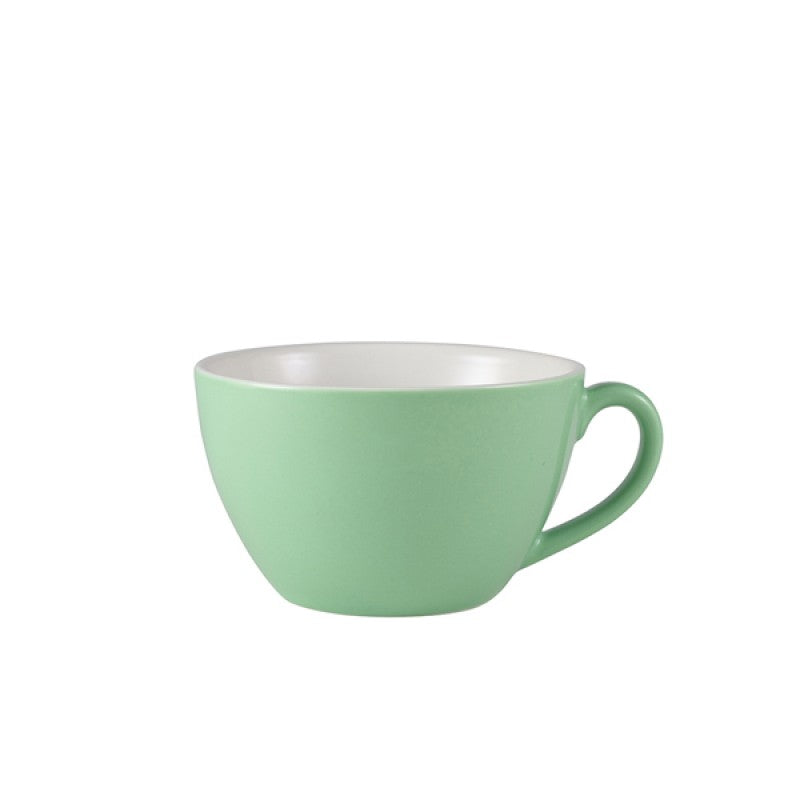 Genware Porcelain Green Bowl Shaped Cup 34cl/ 12oz