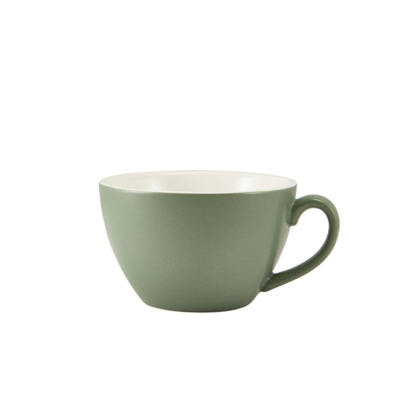 GenWare Porcelain Matt Sage Bowl Shaped Cup 34cl/ 12oz