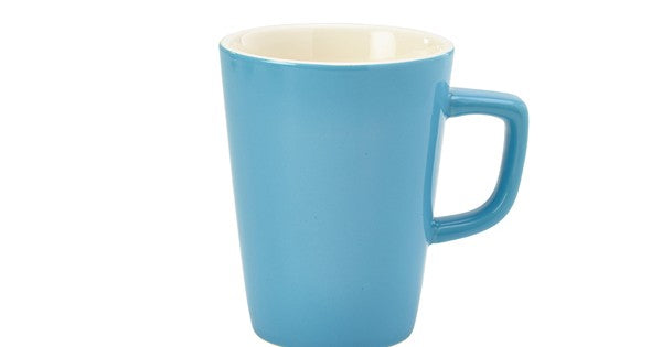 Genware Porcelain Blue Latte Mug 34cl/ 12oz